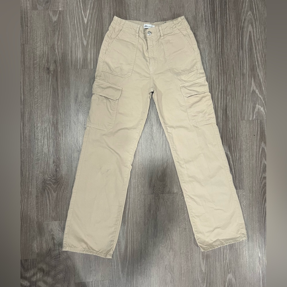 Zara Beige Cargo Pants